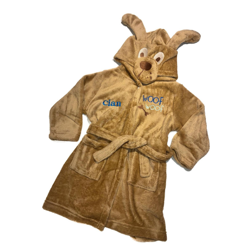 Puppy Hooded Bathrobe | Snuggly Baby Dressing Gown